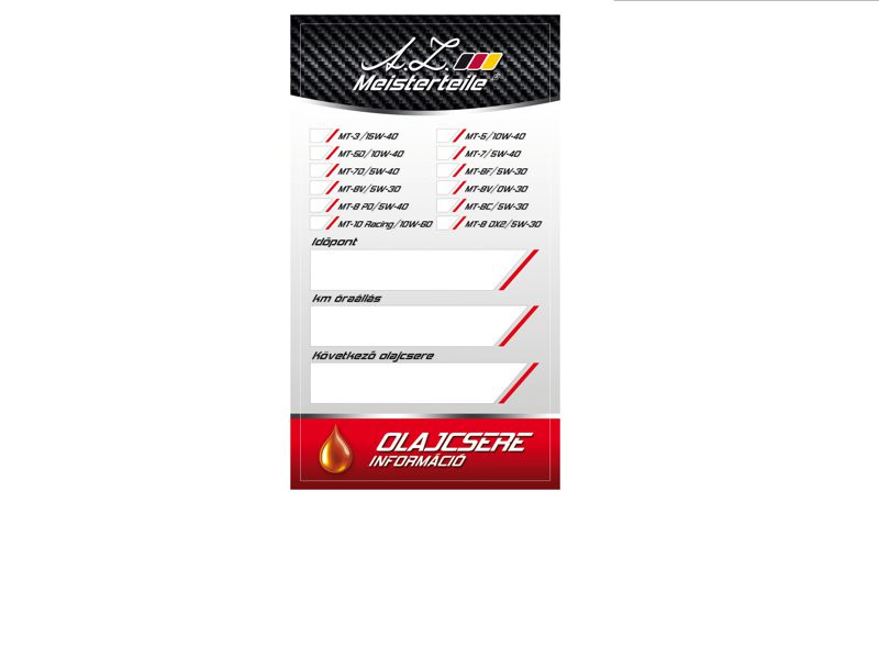 Ölwechsel-Etikett - Papier - AZ-MT Design